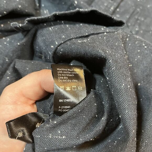 Flint and Tinder The Architect Shirt in Navy Donegal Slim Fit Casual Size XS - Picture 7 of 9